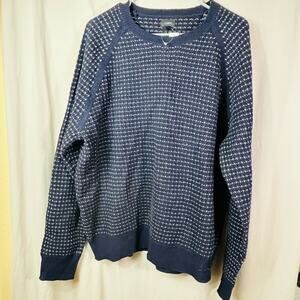 J Crew 100% Lambswool Navy Blue Long Sleeve Sweater NWT Men’s Size XL 03320